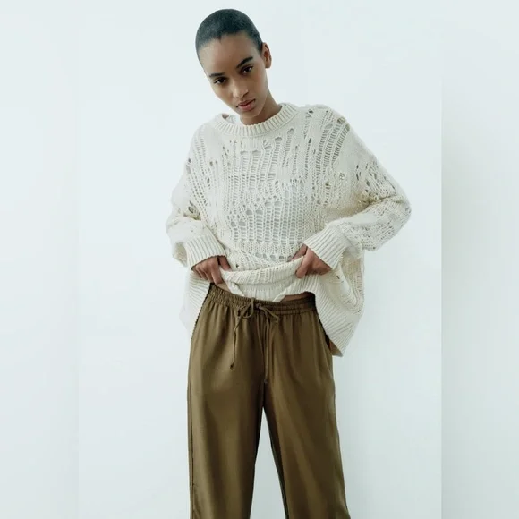 (#56)ZARA Straight Leg Pants - Picture 3 of 10